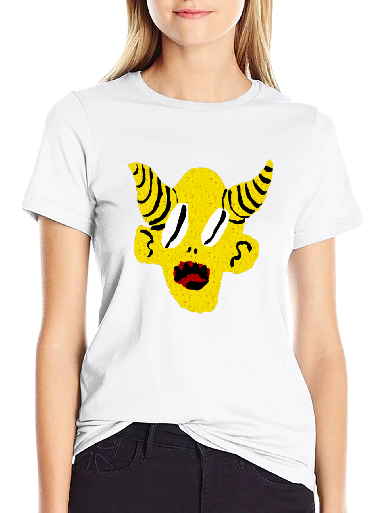Yellow Devil Horns Graphic Tee
