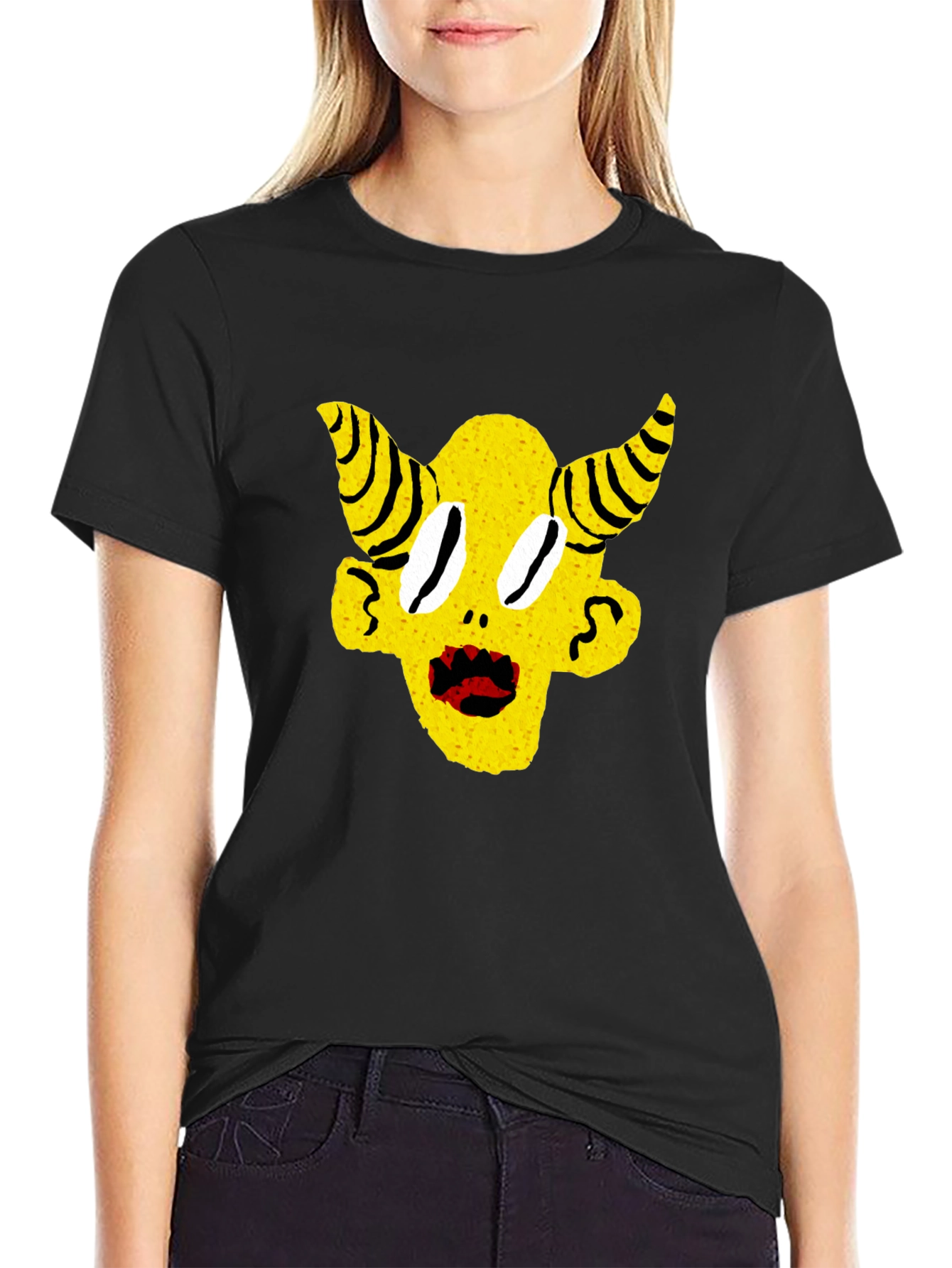 Yellow Devil Horns Graphic Tee