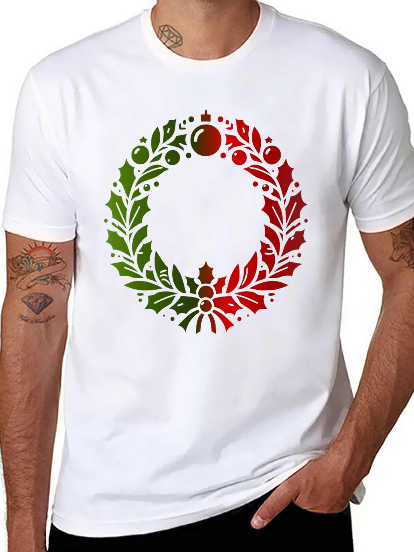 Festive Holiday Wreath T-Shirt