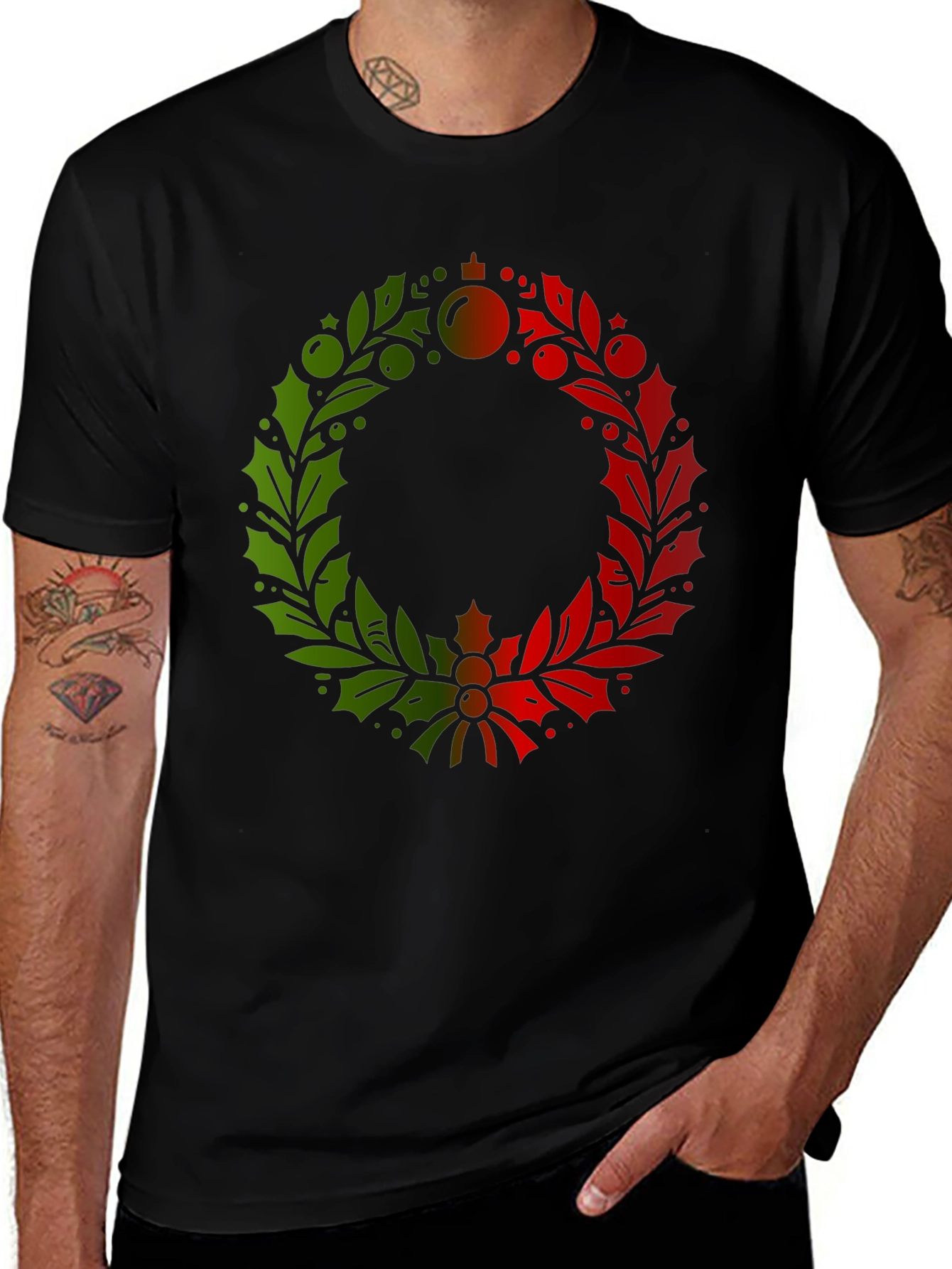 Festive Holiday Wreath T-Shirt