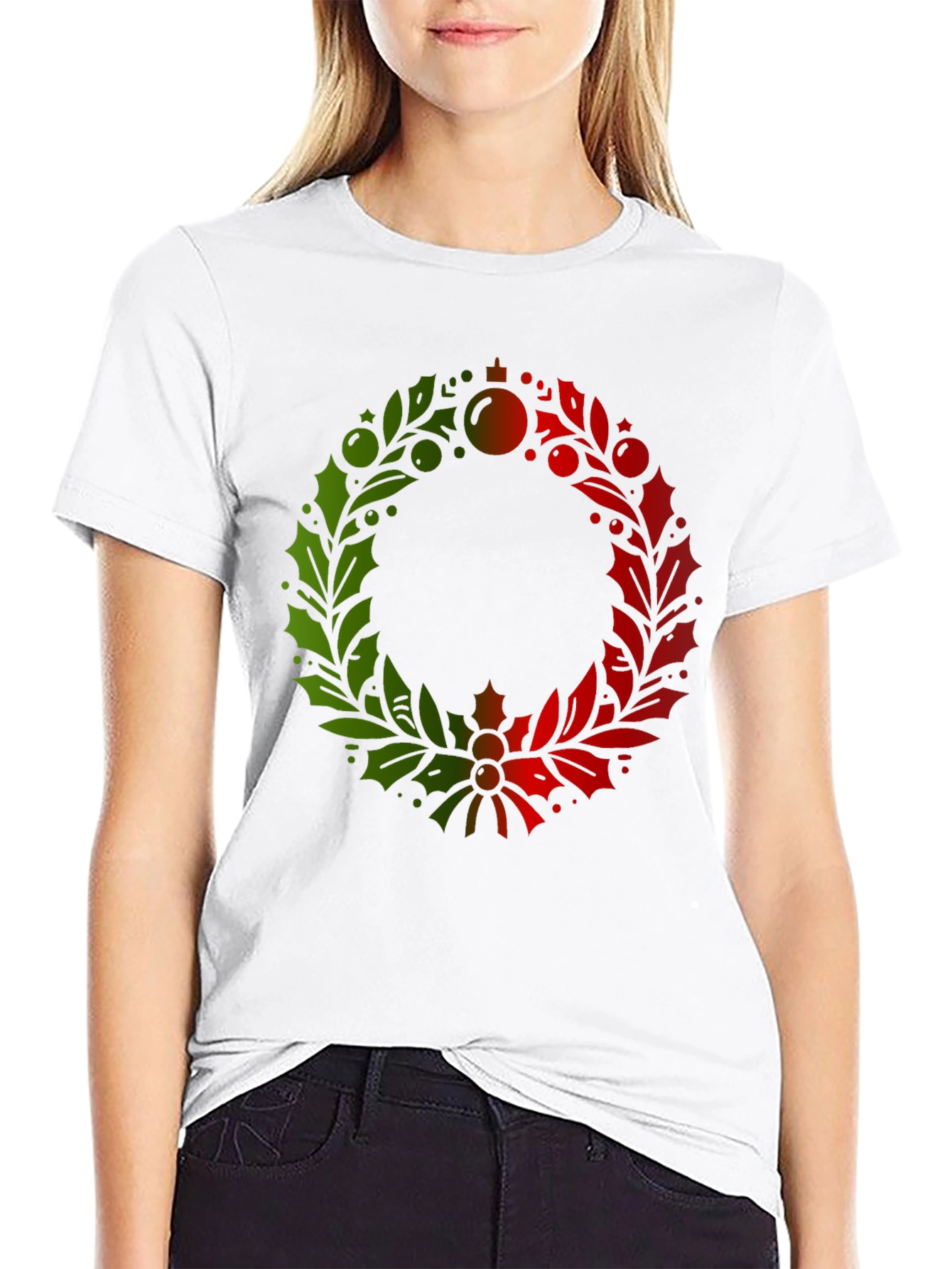 Festive Holiday Wreath T-Shirt