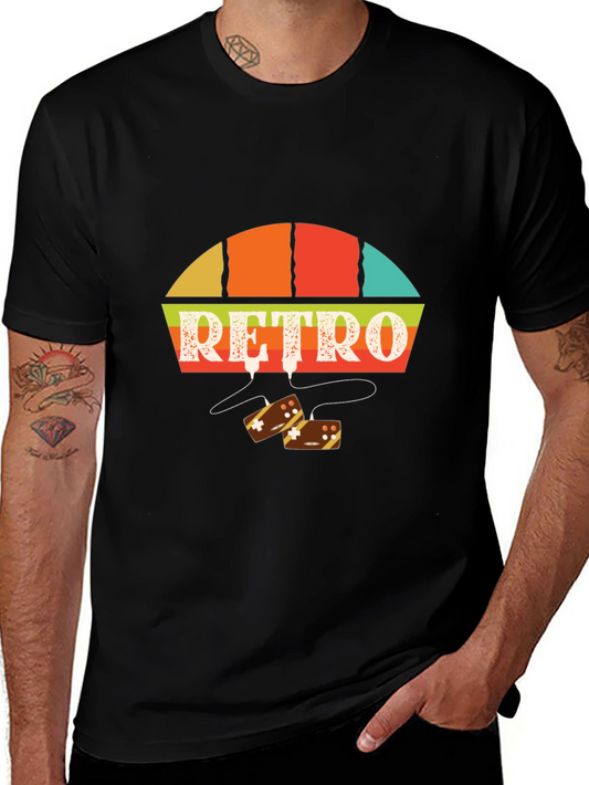 Retro Game On Black Graphic Tee