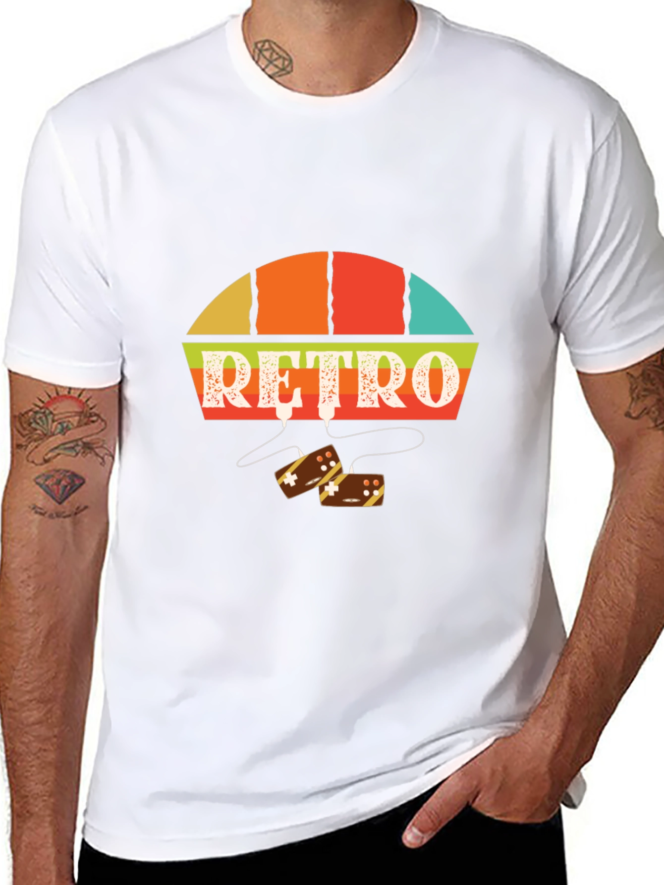 Retro Game On Black Graphic Tee
