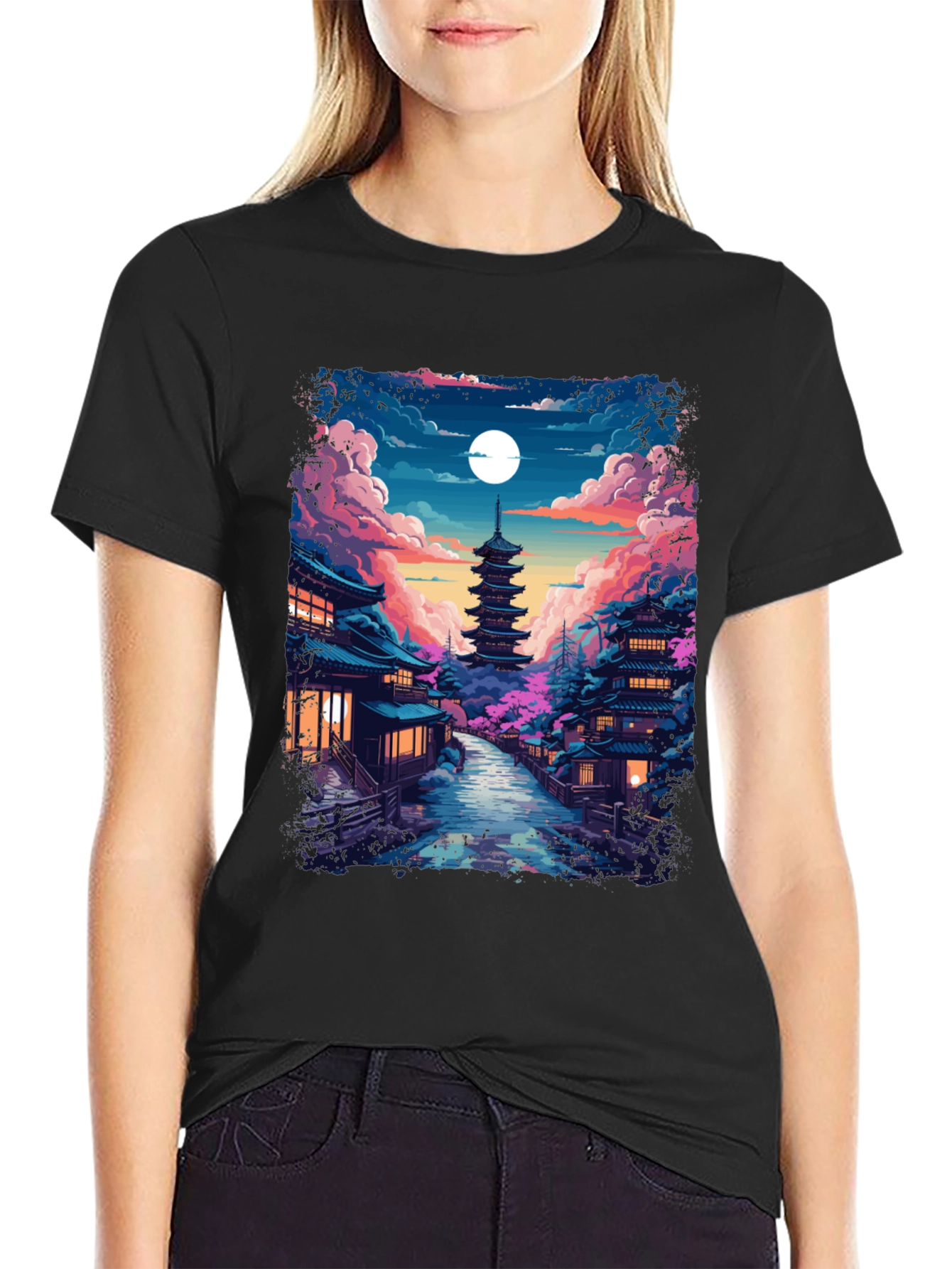 Japanese Pagoda T-Shirt - Stylish Graphic Tee