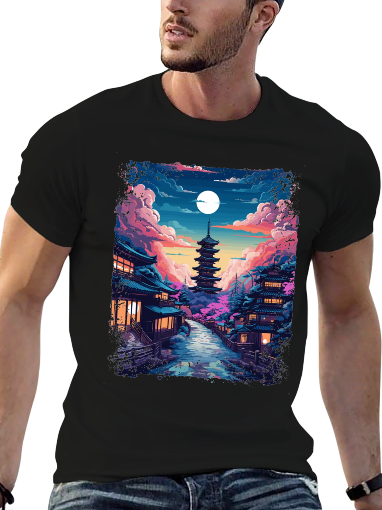 Japanese Pagoda T-Shirt - Stylish Graphic Tee
