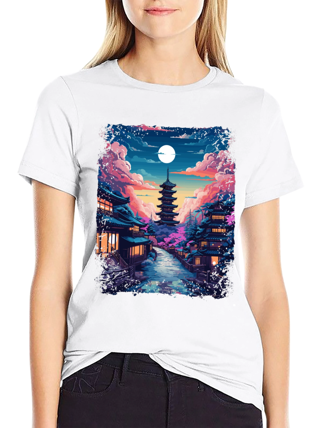 Japanese Pagoda T-Shirt - Stylish Graphic Tee