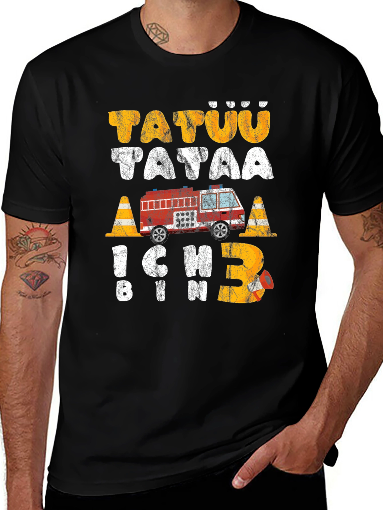 Fire Truck 3rd Birthday Toddler T-Shirt