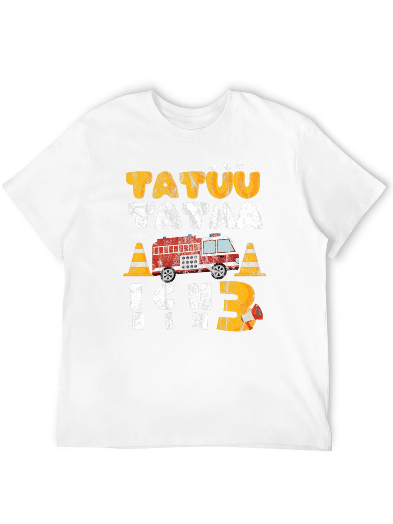 Fire Truck 3rd Birthday Toddler T-Shirt