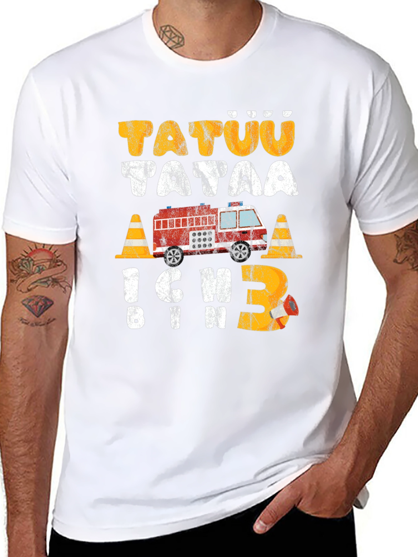 Fire Truck 3rd Birthday Toddler T-Shirt