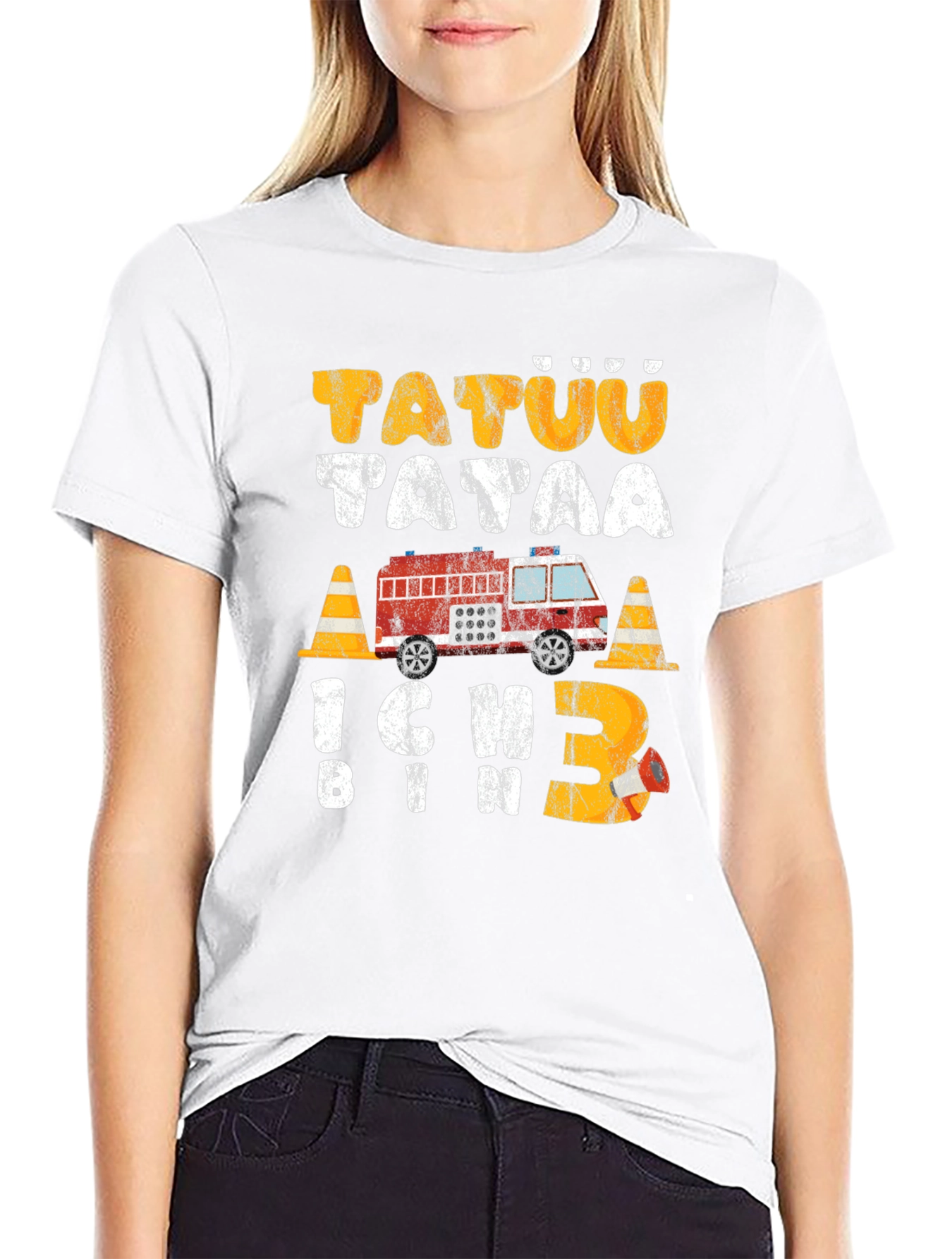 Fire Truck 3rd Birthday Toddler T-Shirt