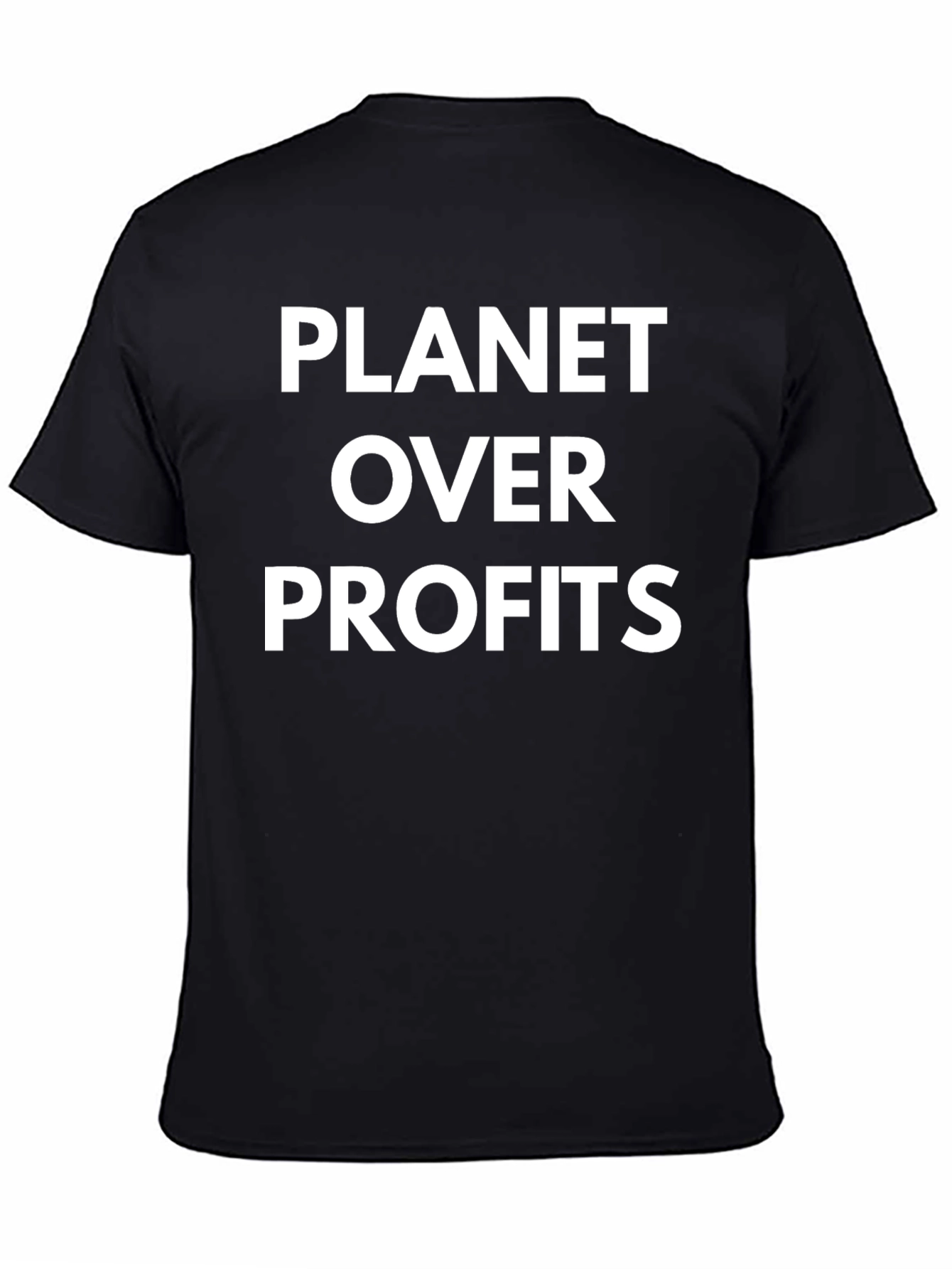 Planet Over Profits Black Graphic T-Shirt