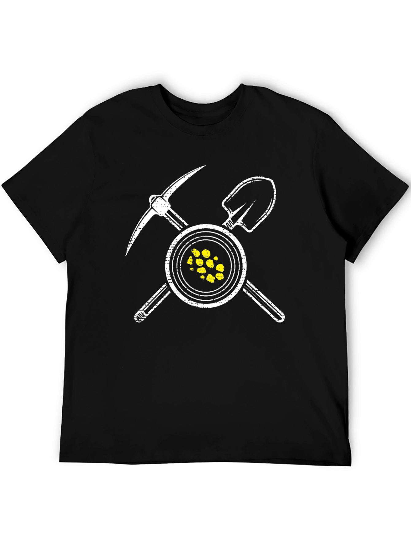 Gold Miner T-Shirt - Pickaxe & Shovel Graphic Tee