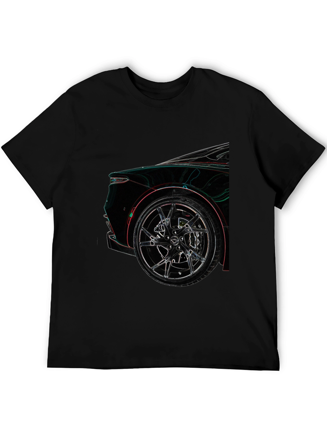 Aston Martin Car Wheel Design Black T-Shirt