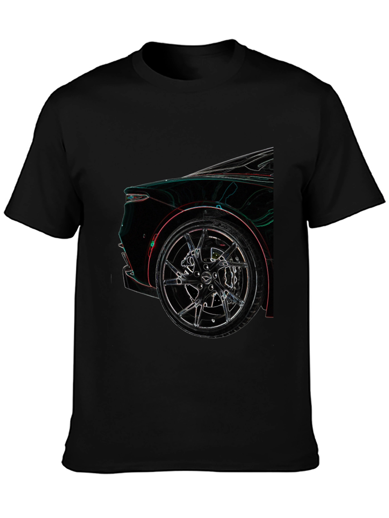 Aston Martin Car Wheel Design Black T-Shirt