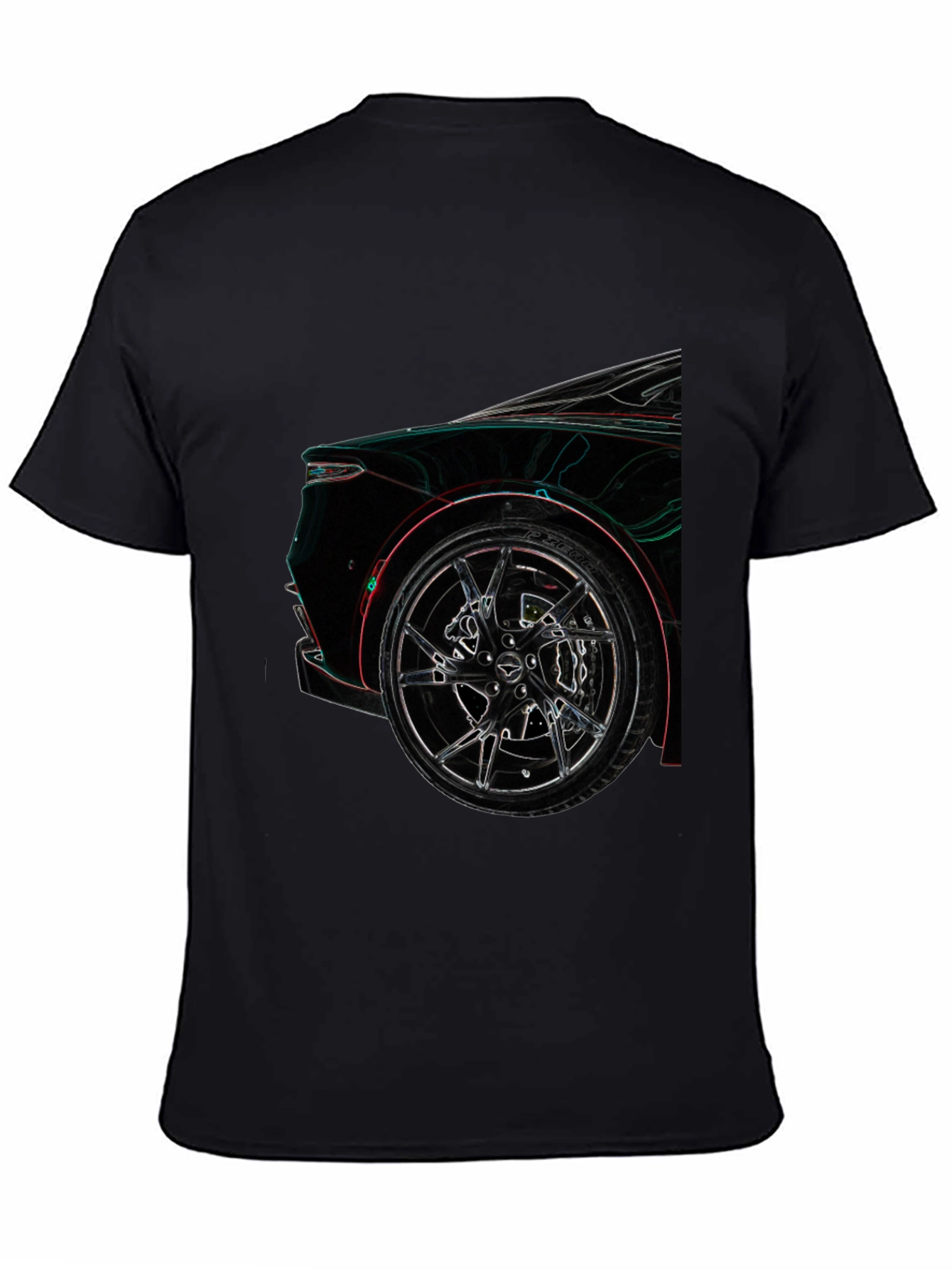 Aston Martin Car Wheel Design Black T-Shirt