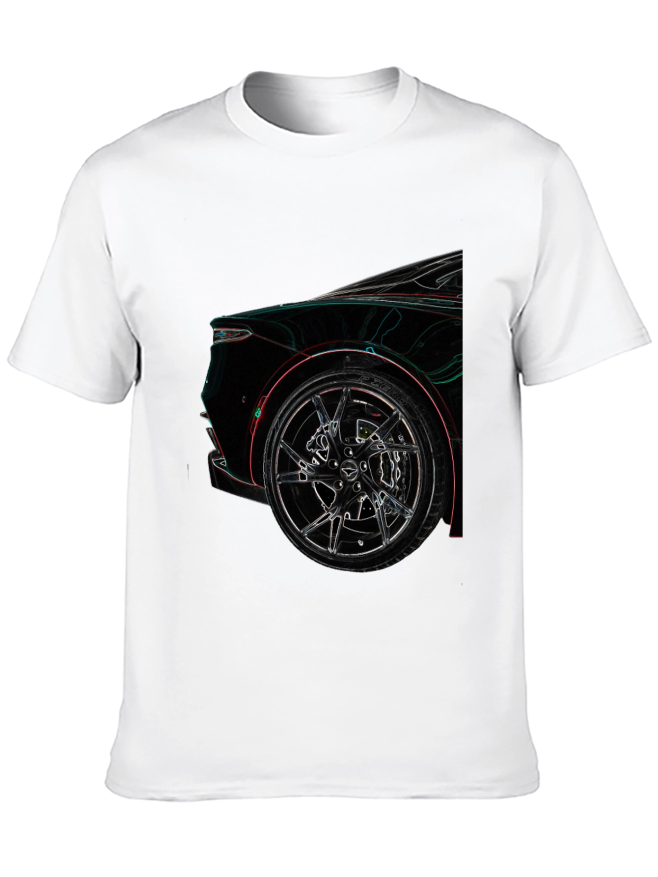 Aston Martin Car Wheel Design Black T-Shirt