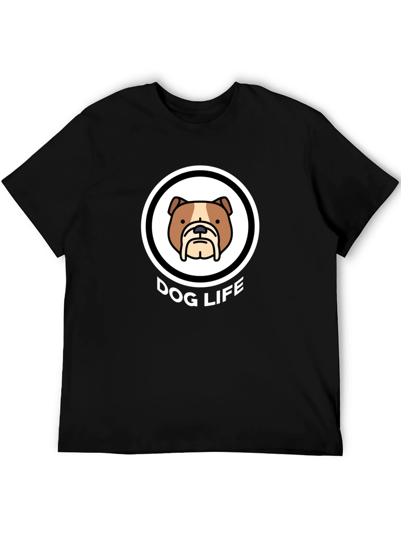 Dog Life Graphic Tee - Bulldog Design