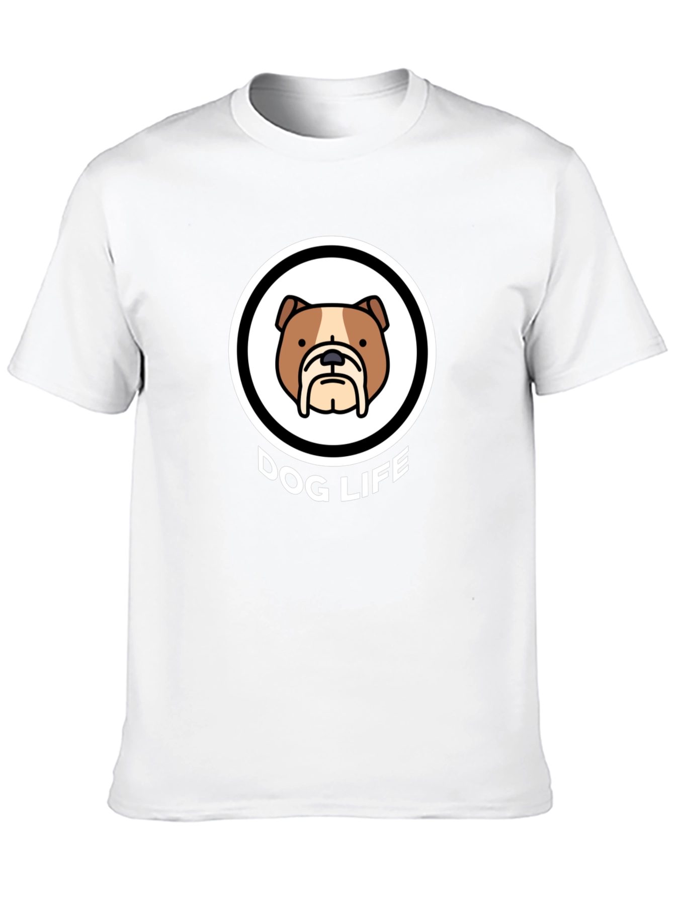 Dog Life Graphic Tee - Bulldog Design