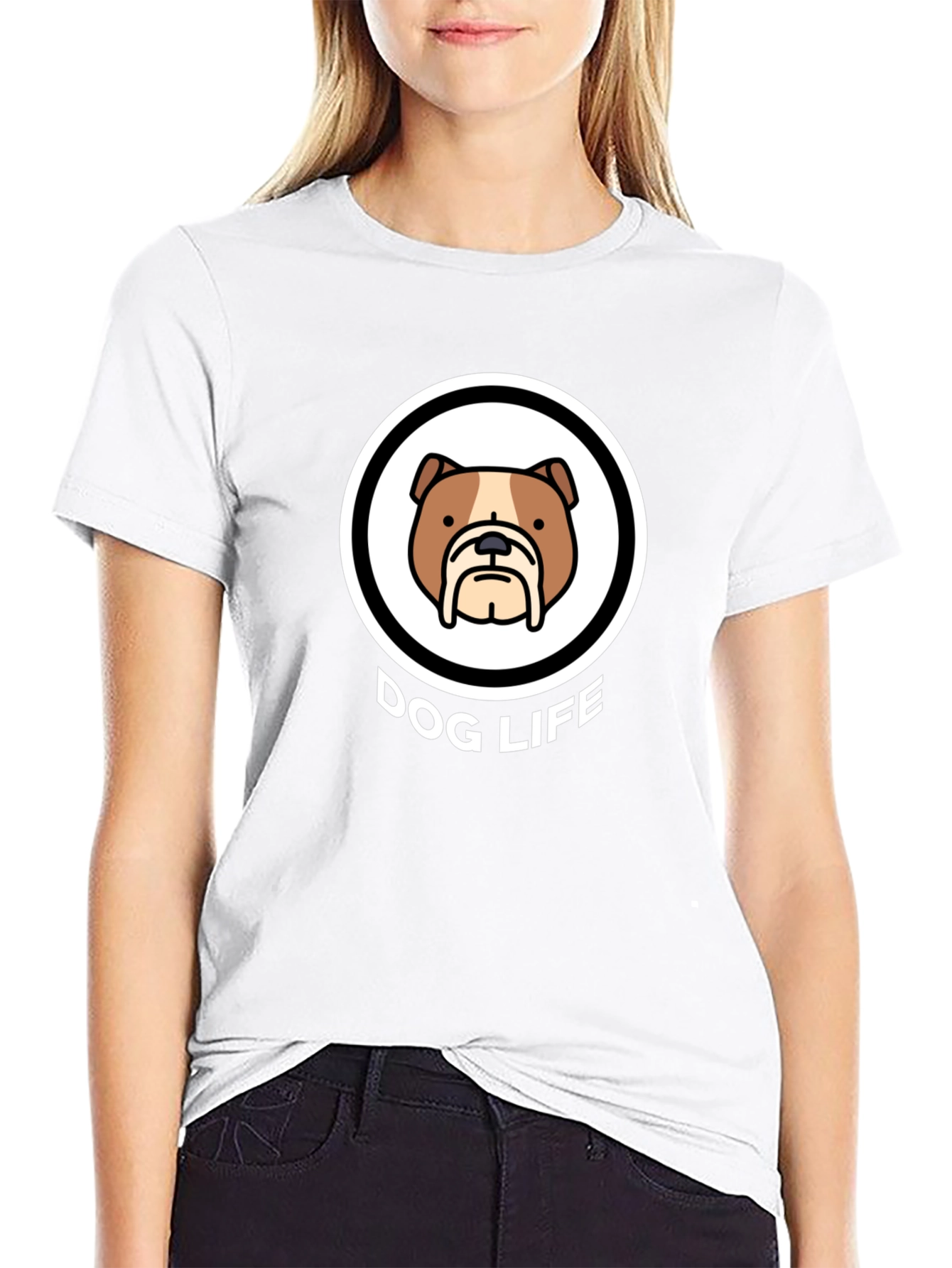 Dog Life Graphic Tee - Bulldog Design