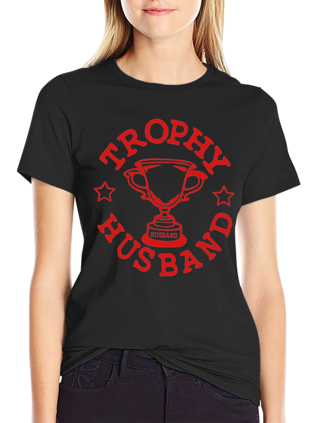 Trophy Husband Graphic Tee - Black