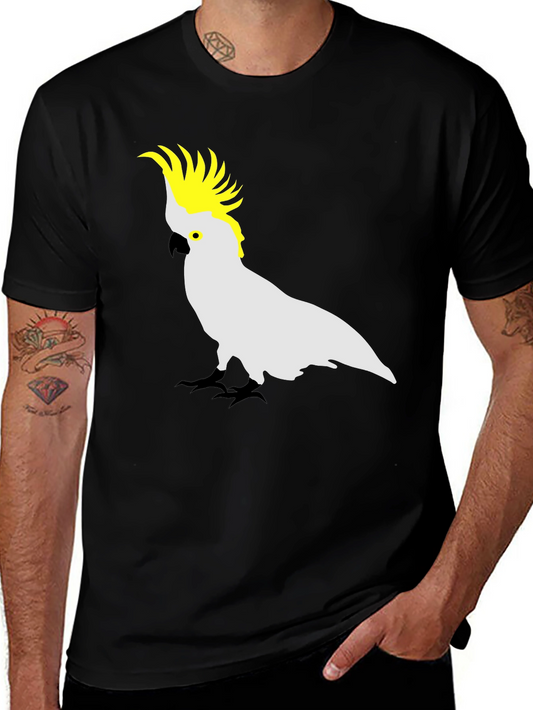 Cockatoo Graphic Tee - Stylish Mens Black T-Shirt