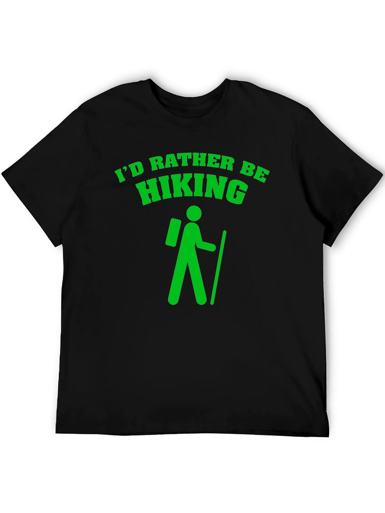 Id Rather Be Hiking Black T-Shirt