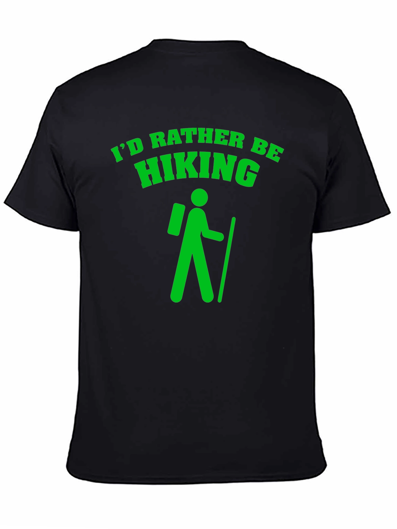 Id Rather Be Hiking Black T-Shirt