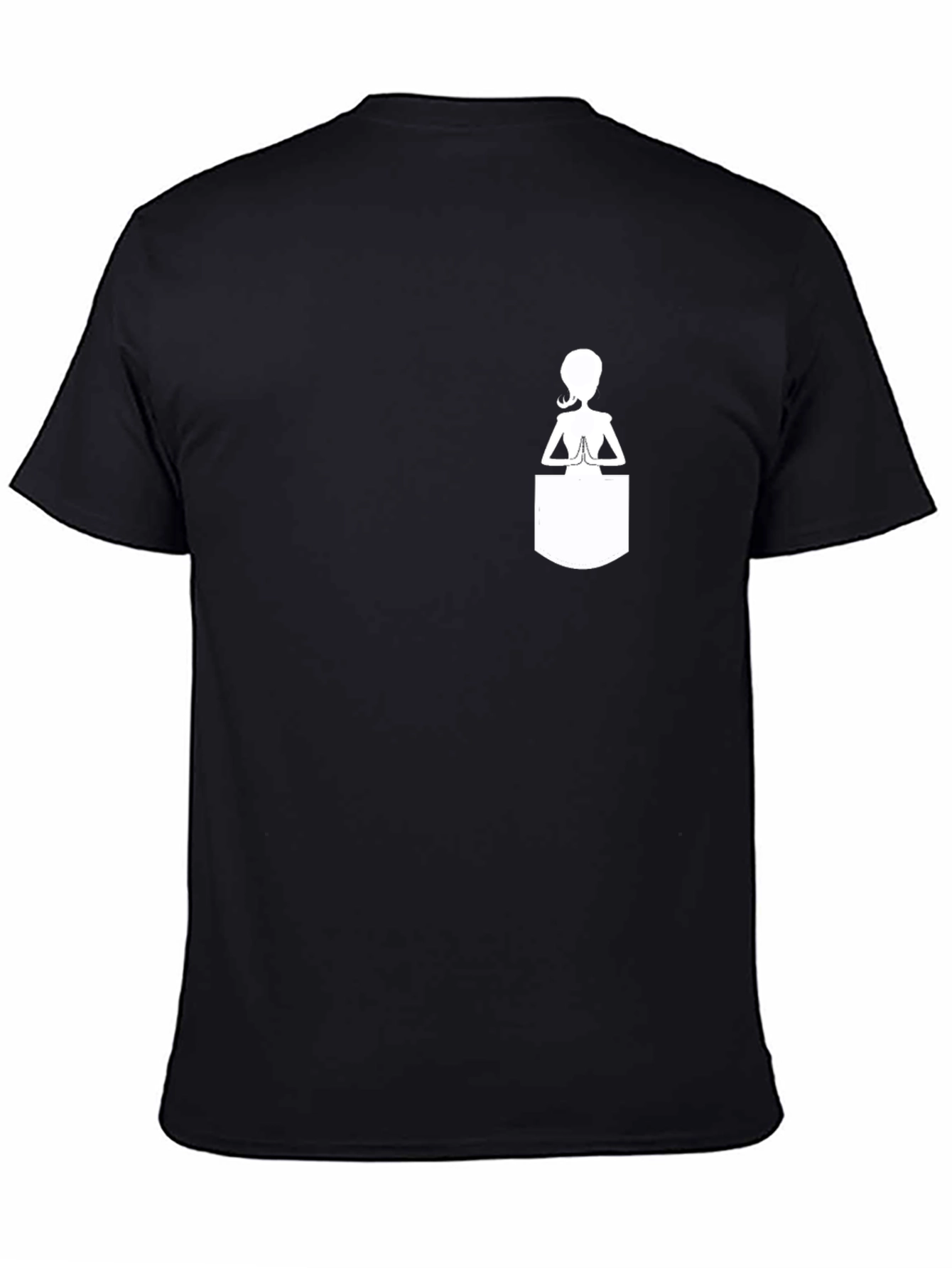 Yoga Pocket Black Tee - Relax & Recharge