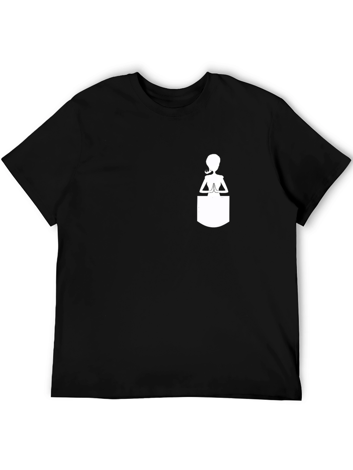 Yoga Pocket Black Tee - Relax & Recharge