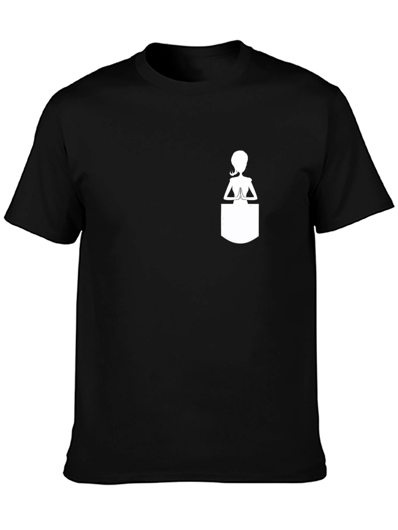 Yoga Pocket Black Tee - Relax & Recharge