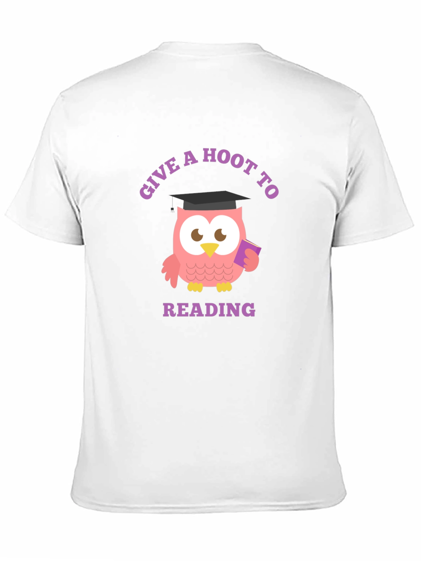 Give a Hoot to Reading Black T-Shirt