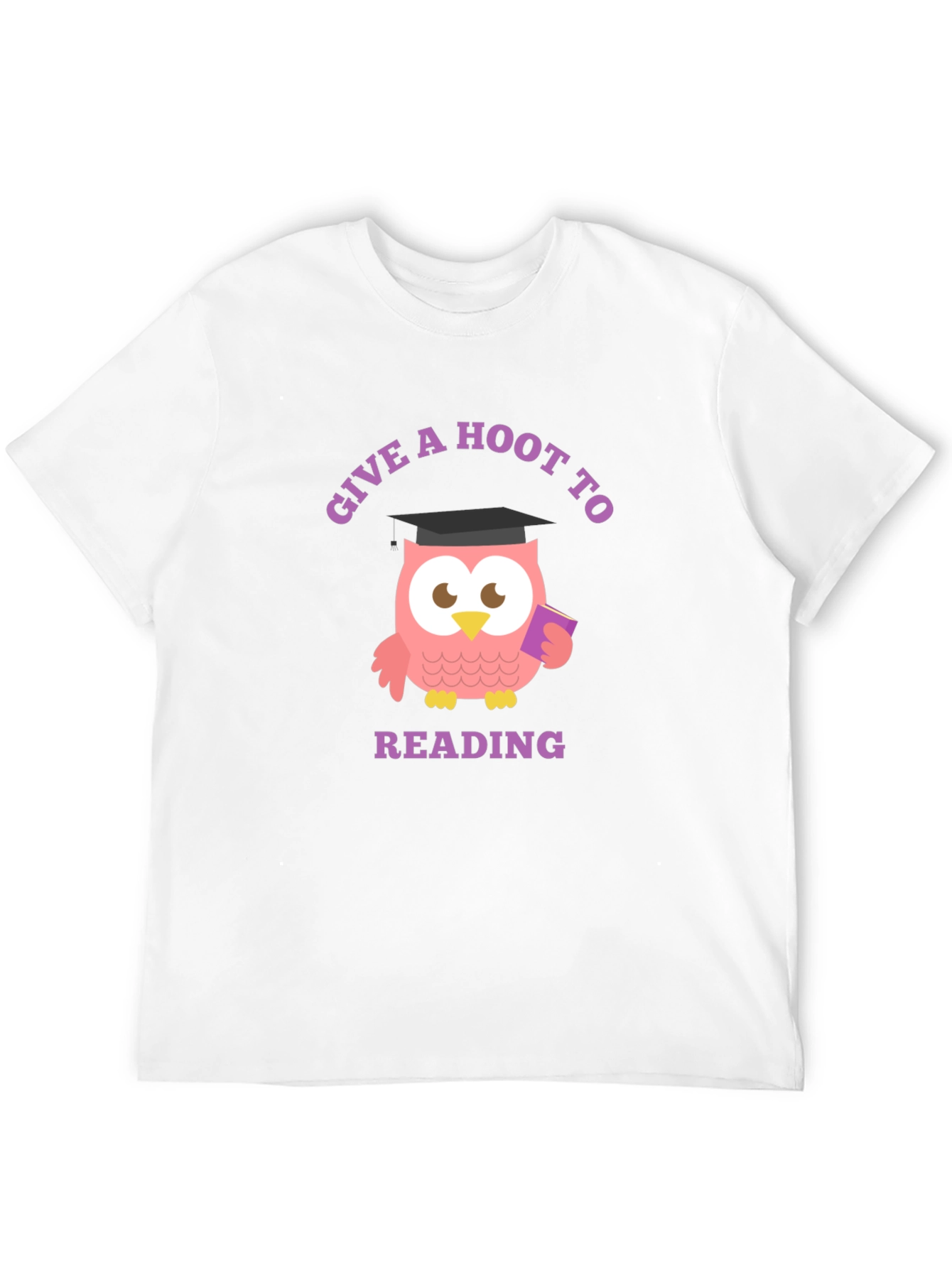 Give a Hoot to Reading Black T-Shirt
