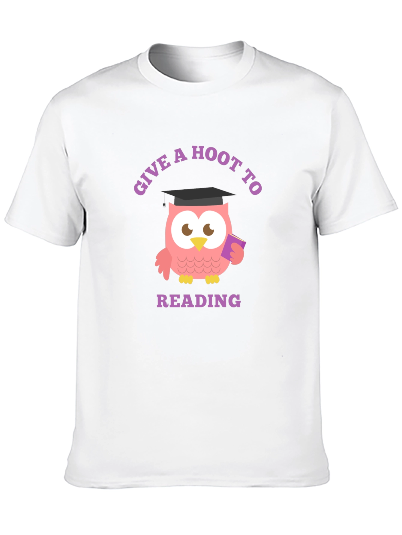 Give a Hoot to Reading Black T-Shirt