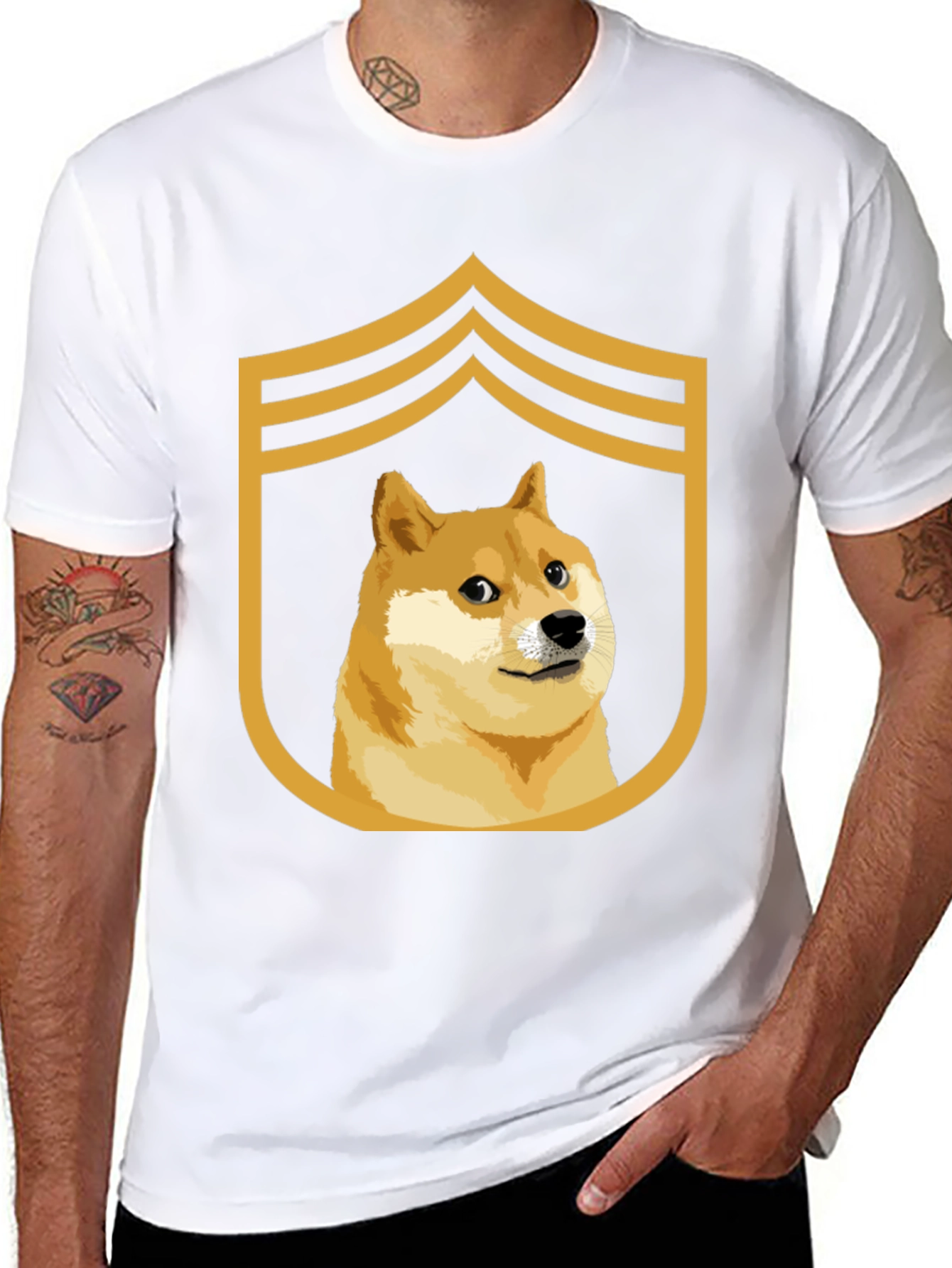 Doge Meme Sergeant T-Shirt - Funny Doge Army Tee