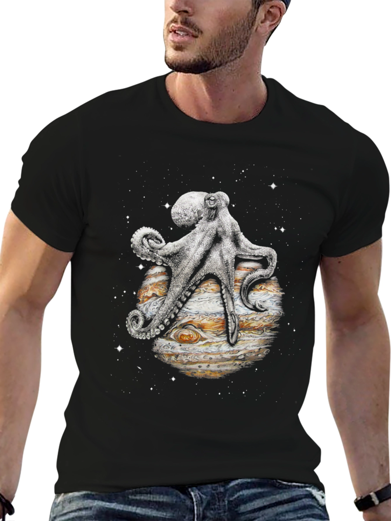Octopus on Jupiter Graphic Tee