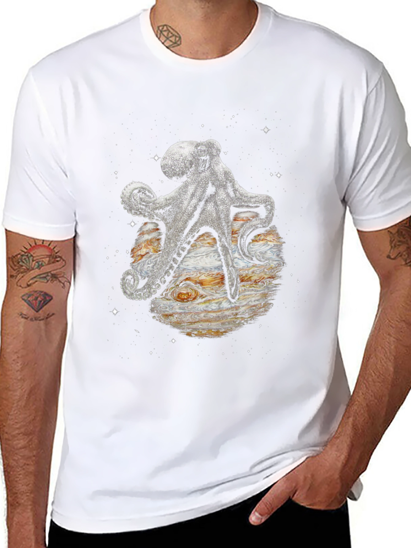 Octopus on Jupiter Graphic Tee