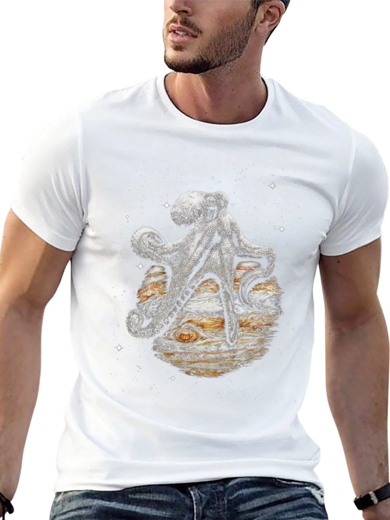 Octopus on Jupiter Graphic Tee