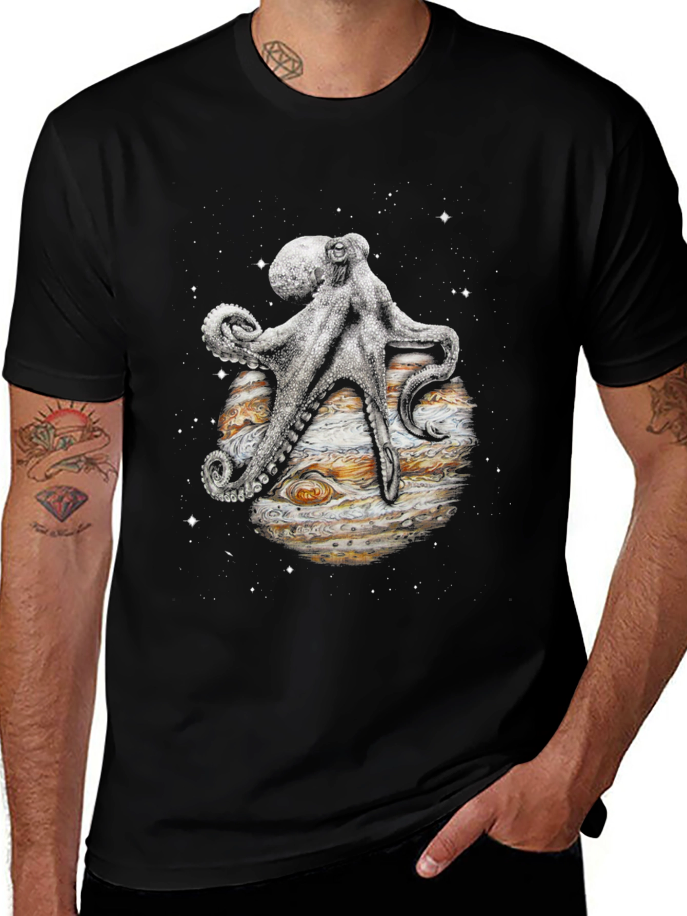 Octopus on Jupiter Graphic Tee