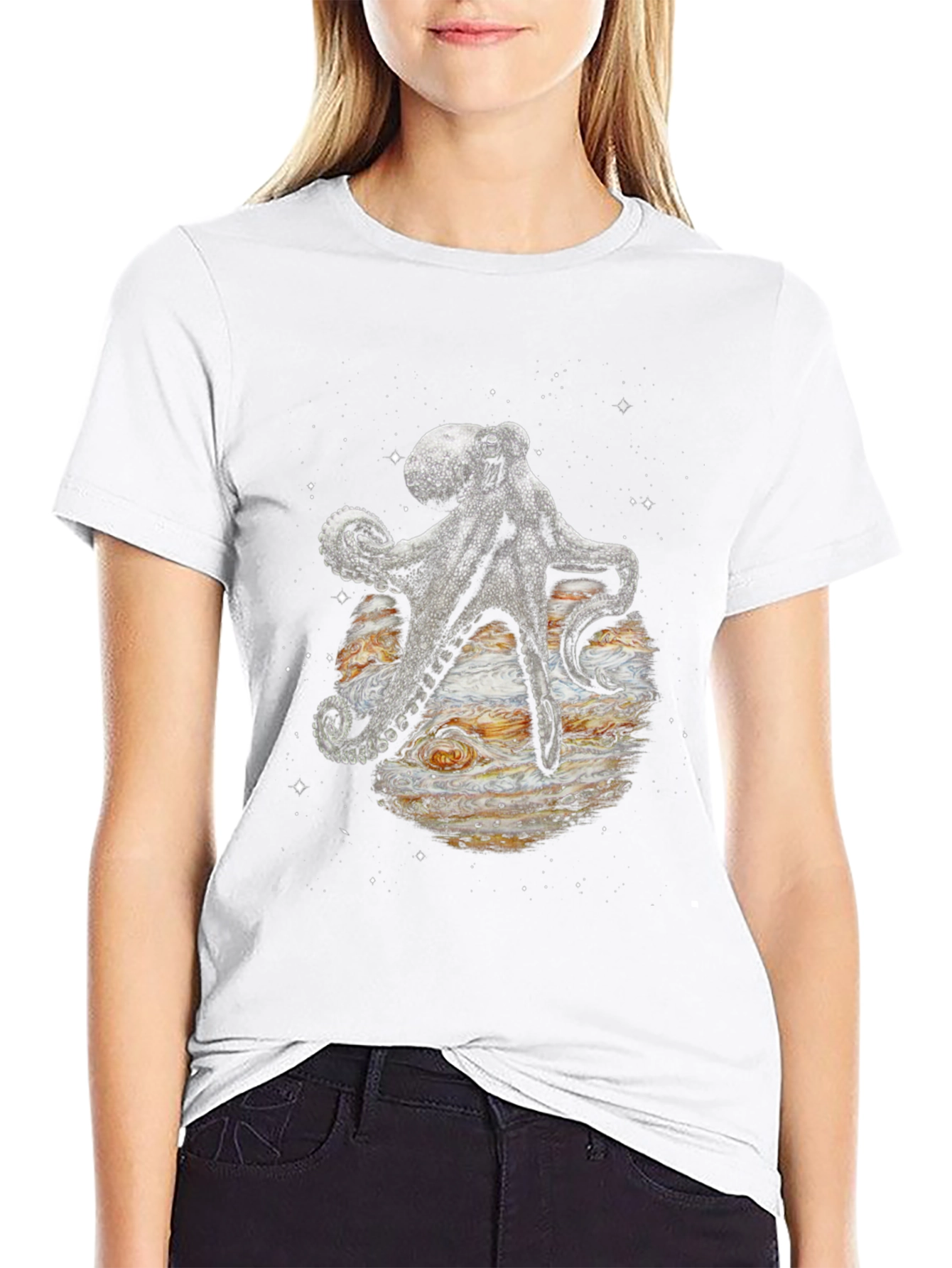 Octopus on Jupiter Graphic Tee
