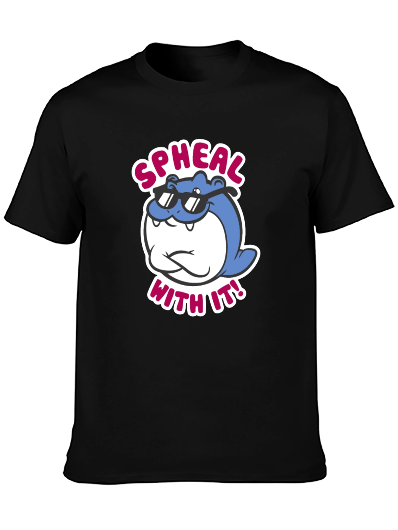 Cool Spheal With It! Black Graphic Tee
