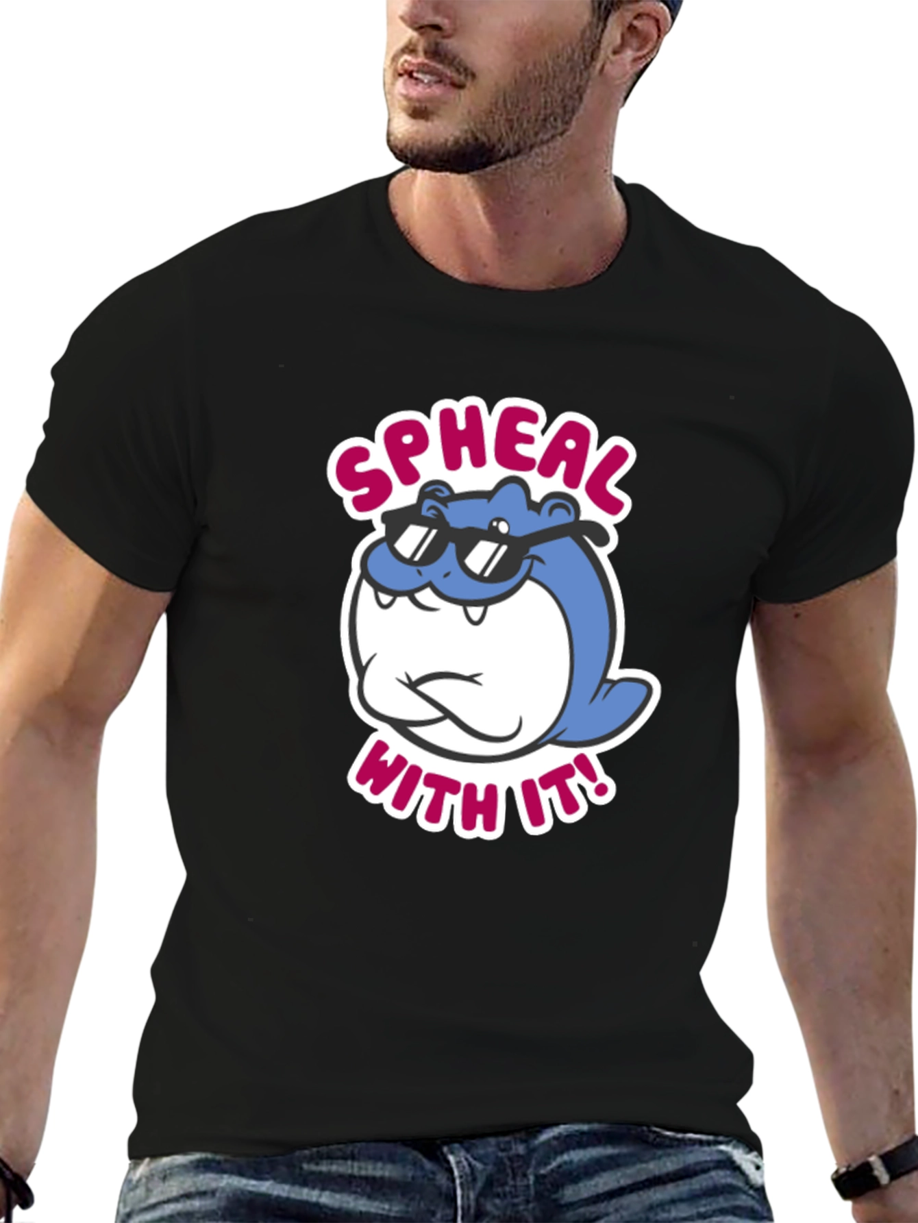 Cool Spheal With It! Black Graphic Tee