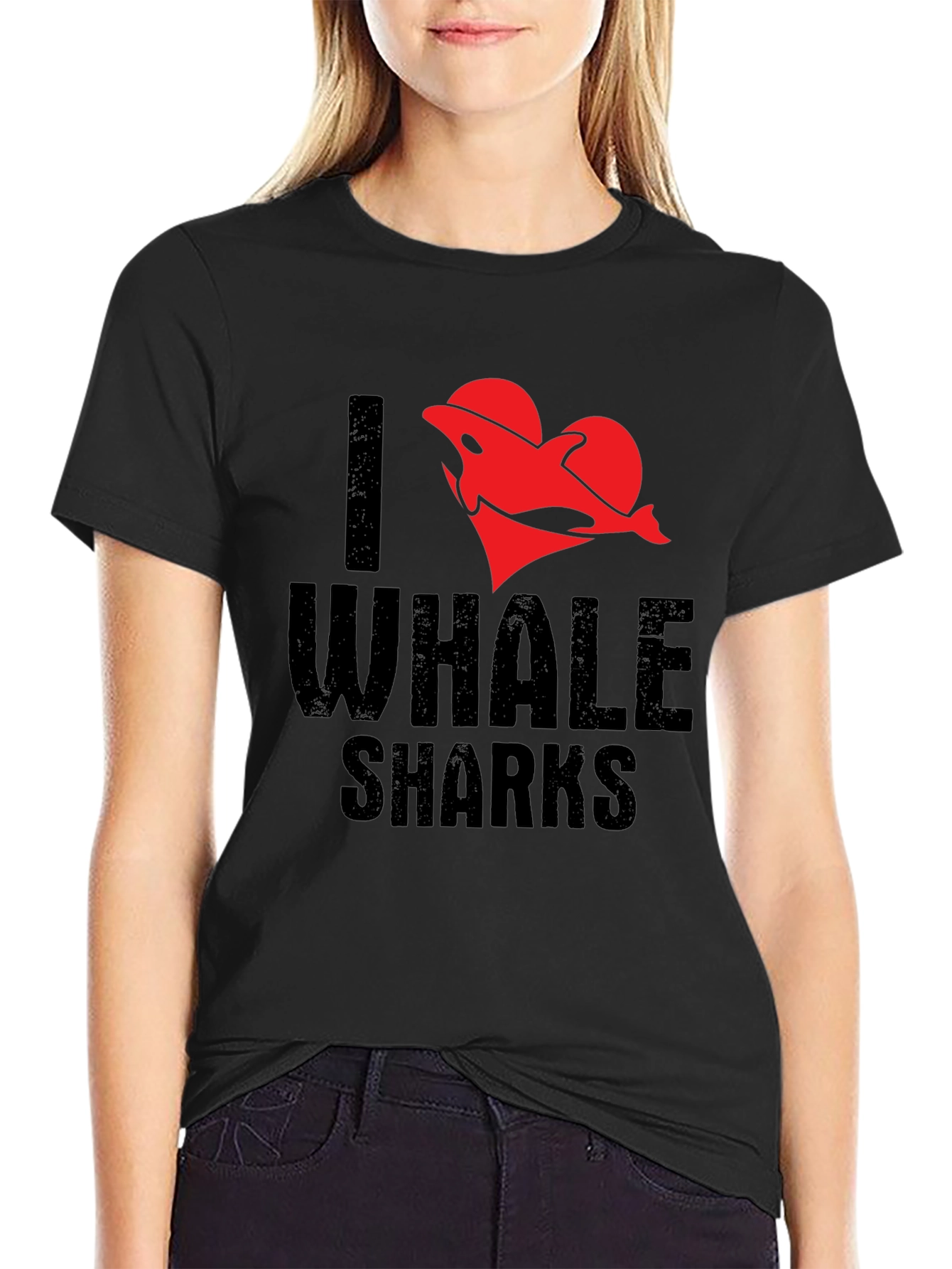 I Heart Whale Sharks T-Shirt - Black