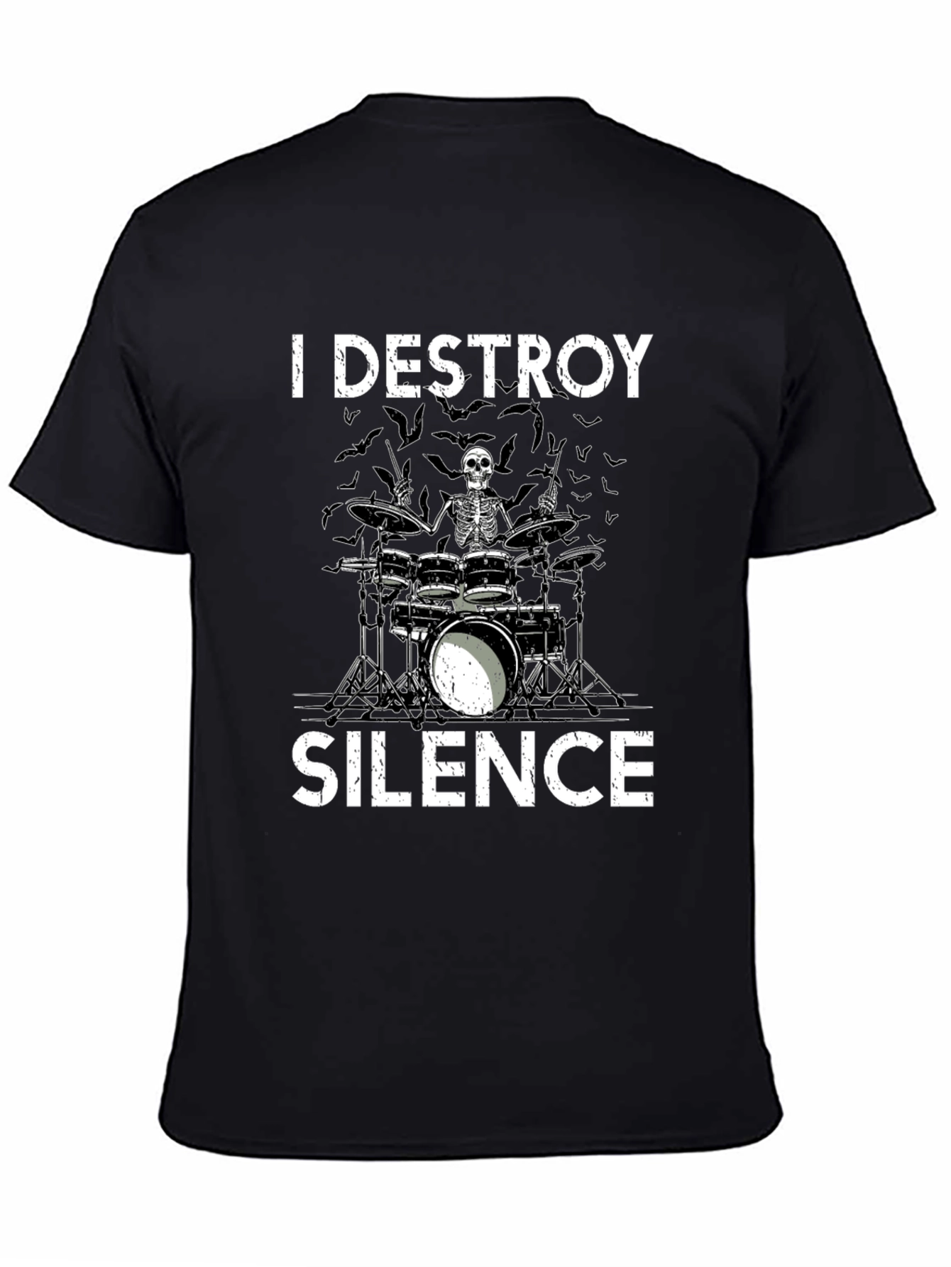 Destroy Silence Skeleton Drummer T-Shirt