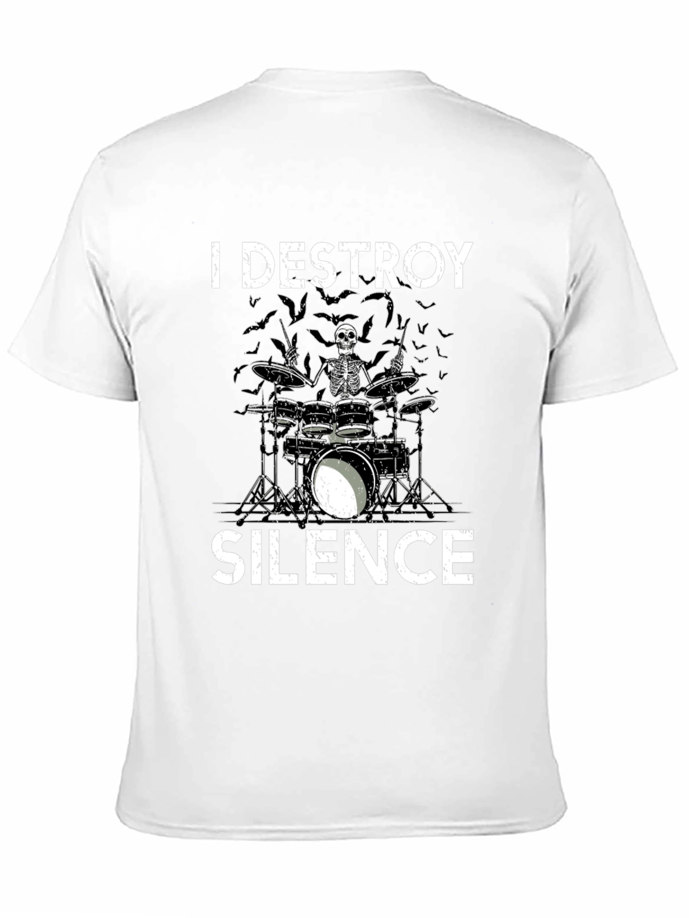 Destroy Silence Skeleton Drummer T-Shirt