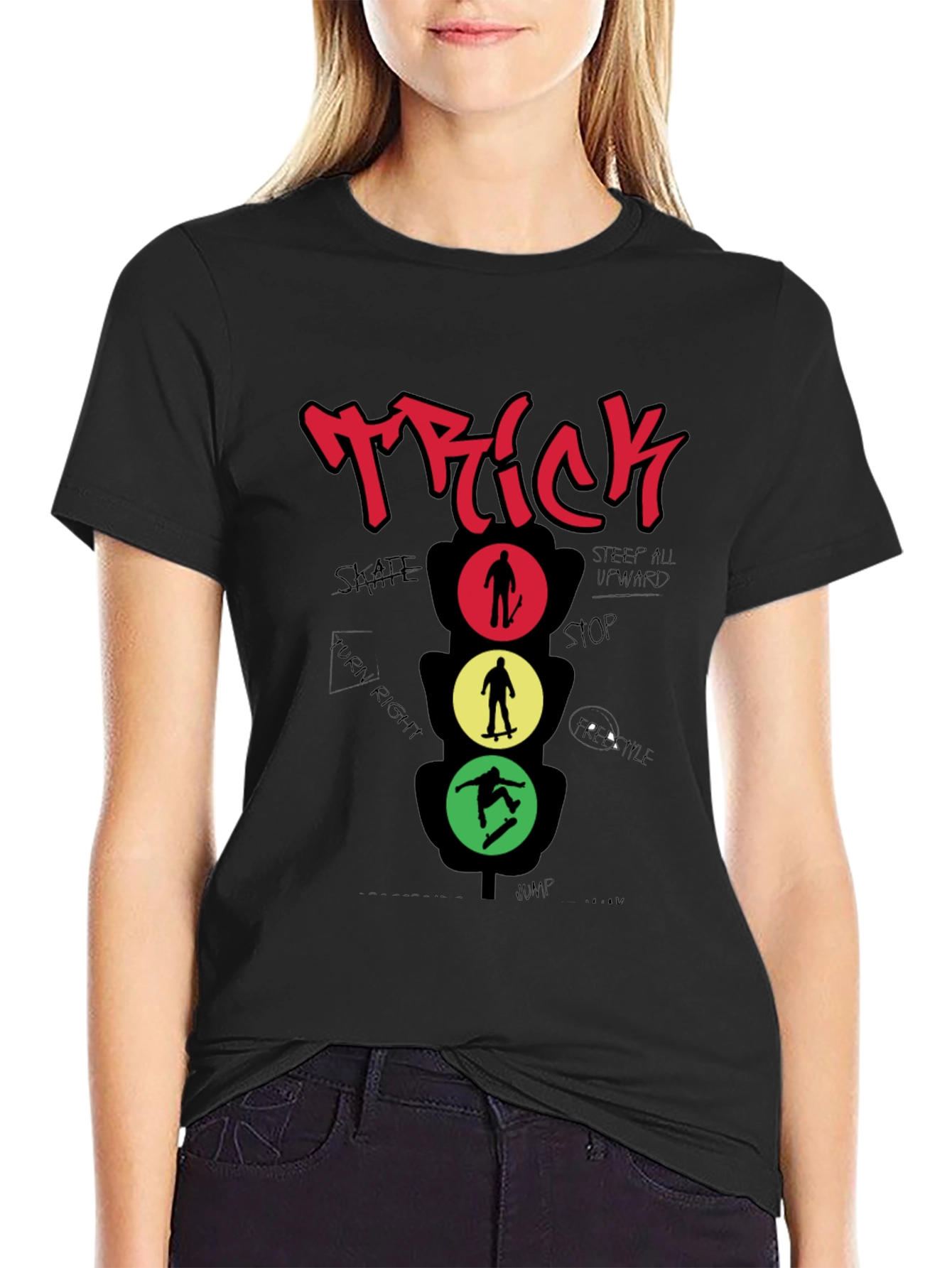 Skateboarding Trick Graphic T-Shirt