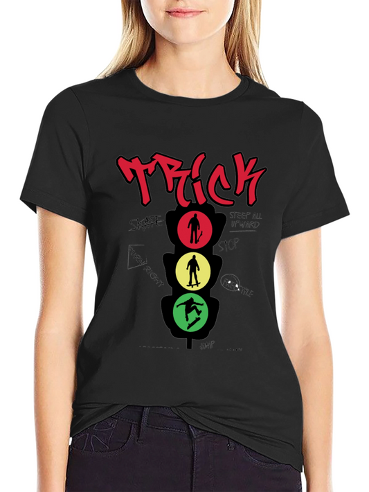 Skateboarding Trick Graphic T-Shirt