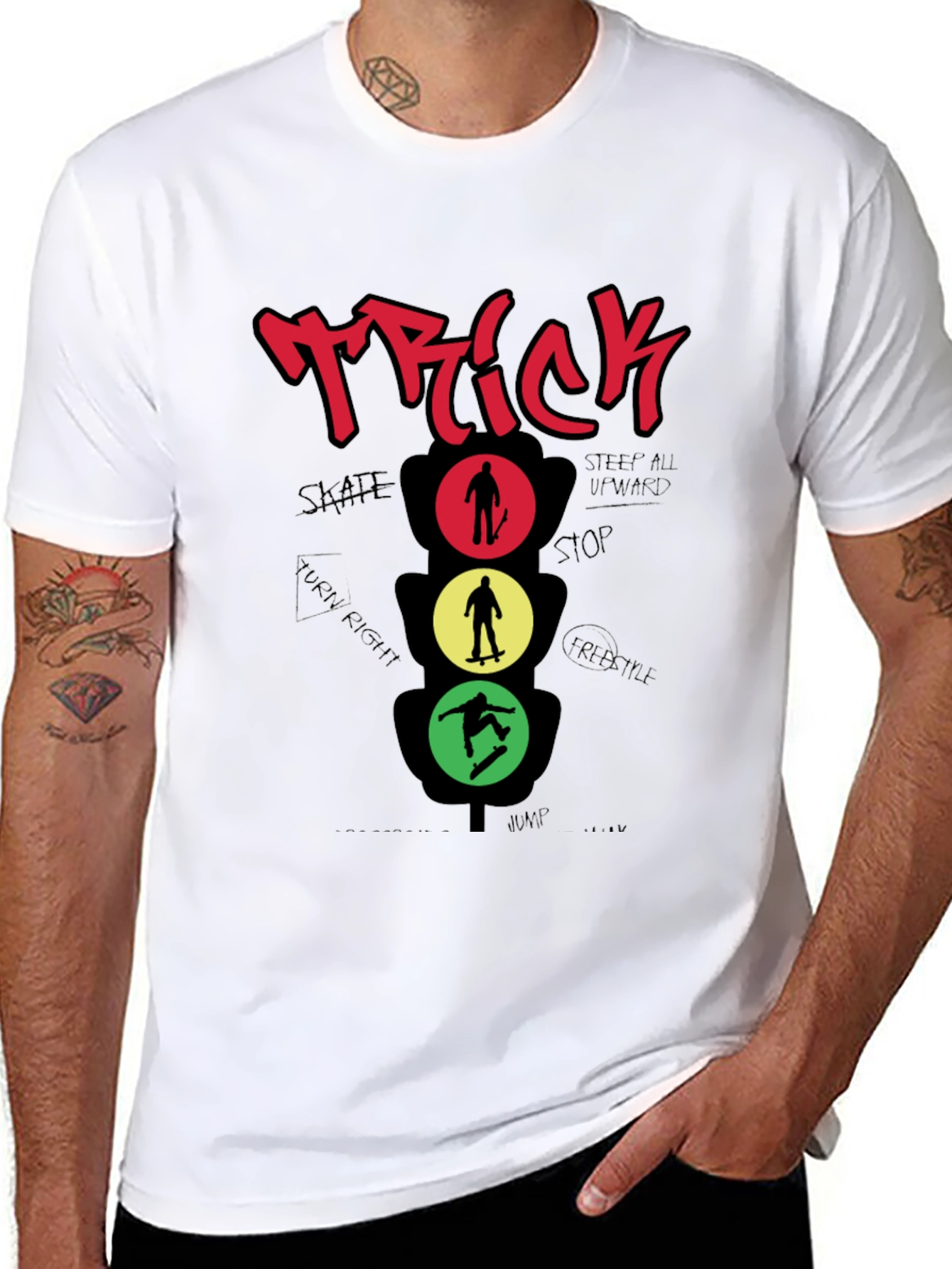 Skateboarding Trick Graphic T-Shirt