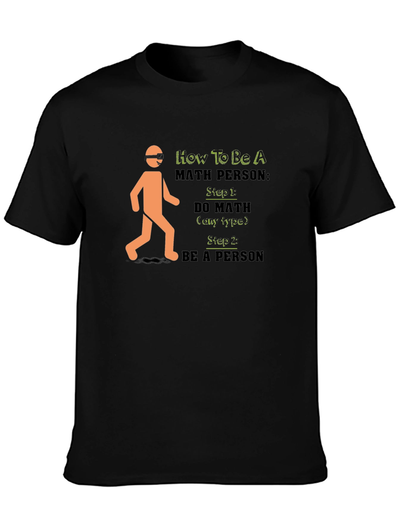 Math Person Black Graphic Tee