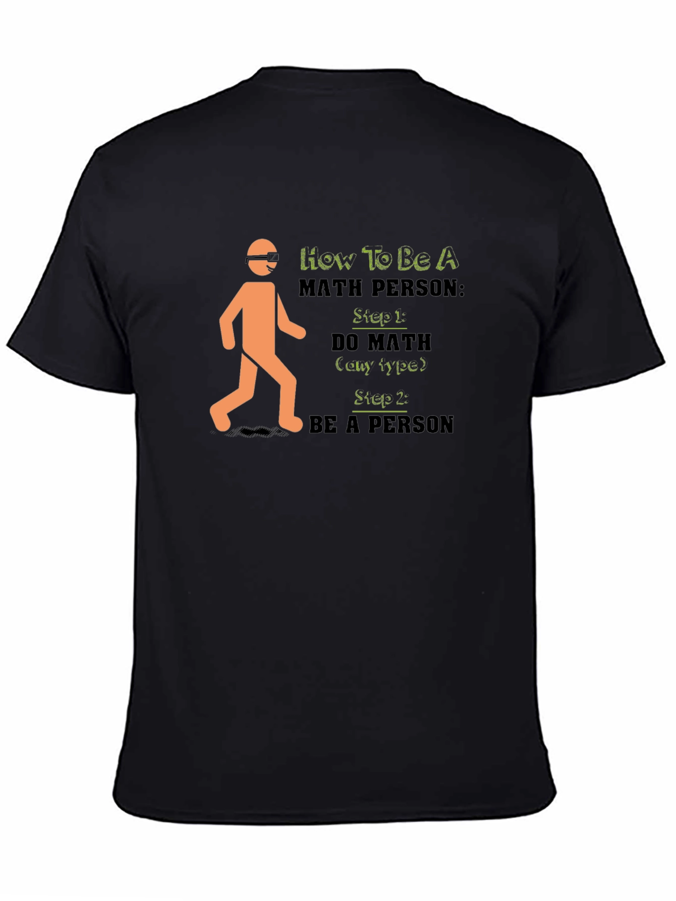 Math Person Black Graphic Tee