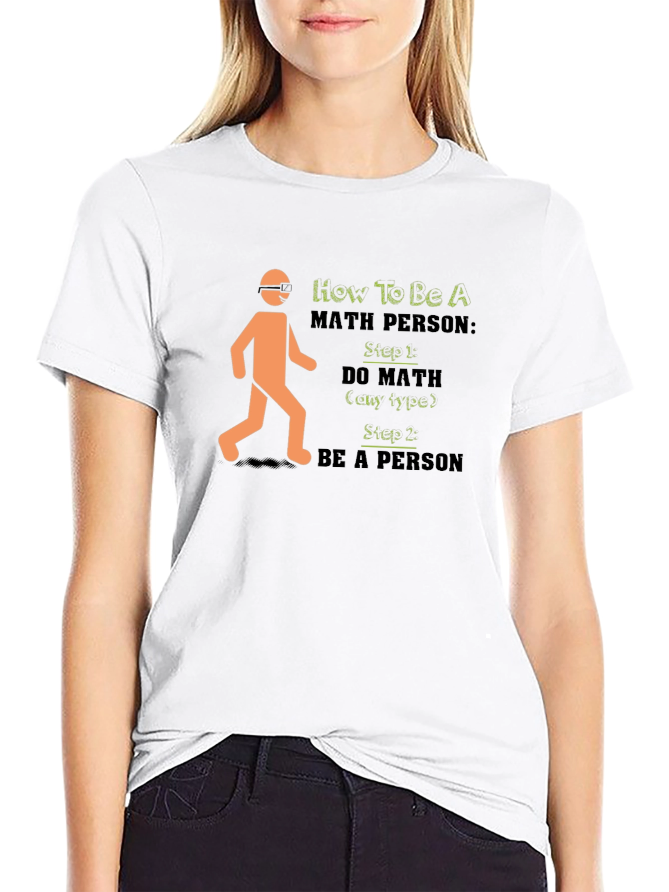 Math Person Black Graphic Tee